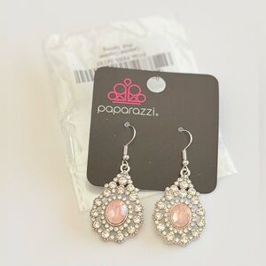 Paparazzi Silver and Blush Pink Earrings